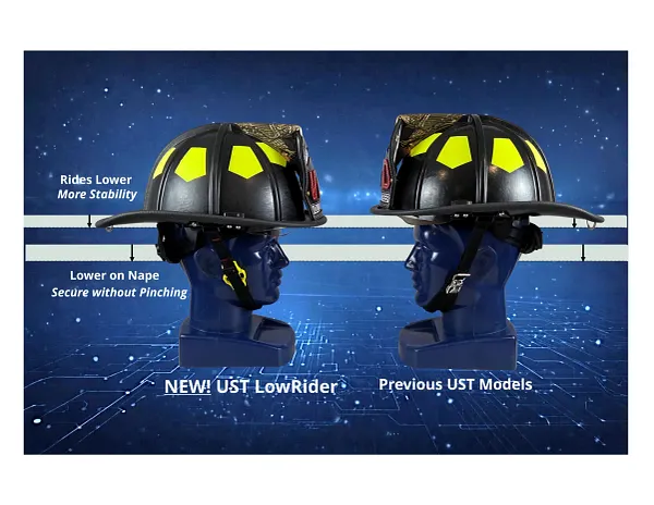 NEW Bullard UST® LowRider Traditional Fire Helmet with 6" Brass Eagle - Matte Finish - Image 3